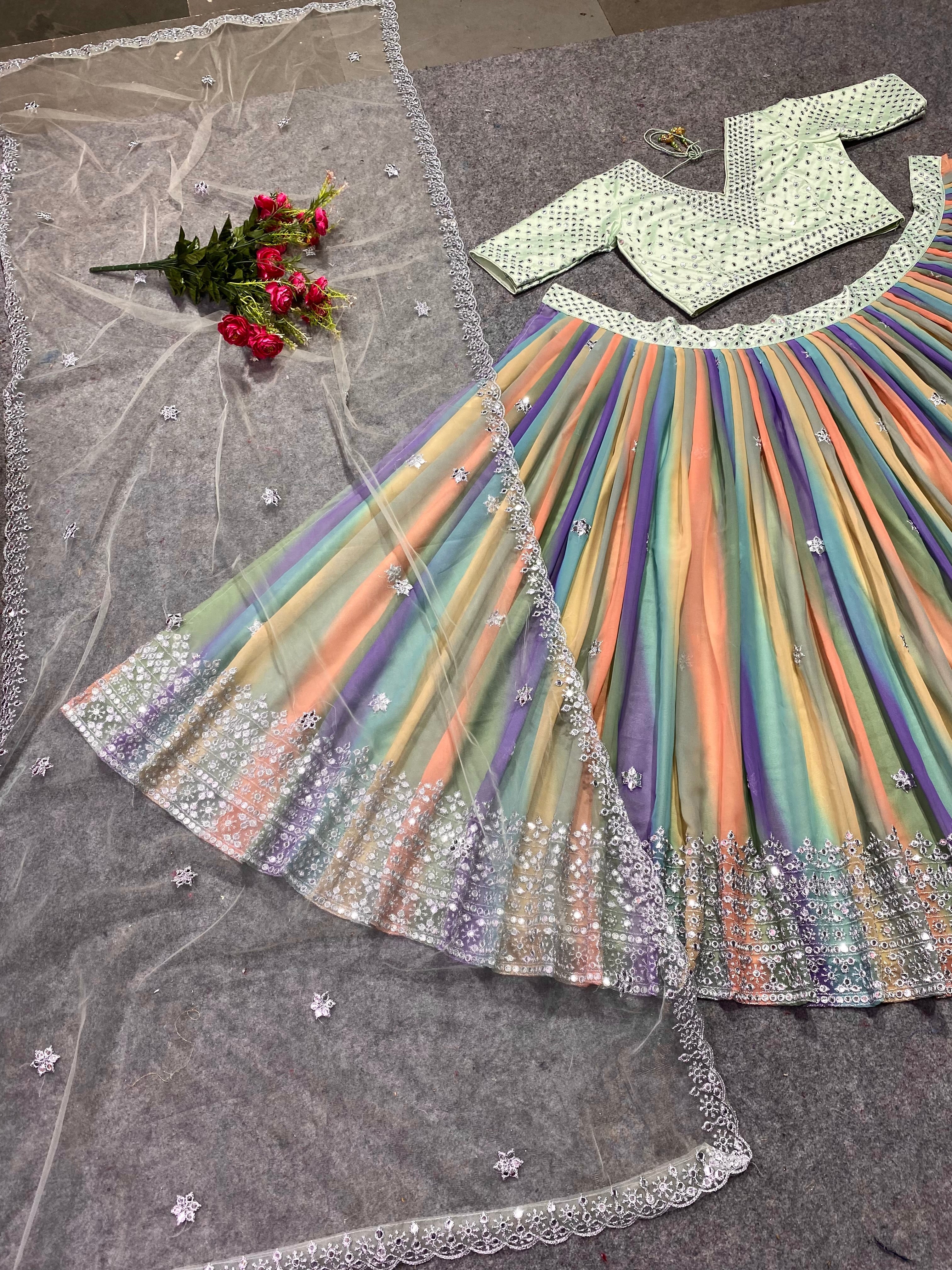 Lehenga choli Multi colour digital print