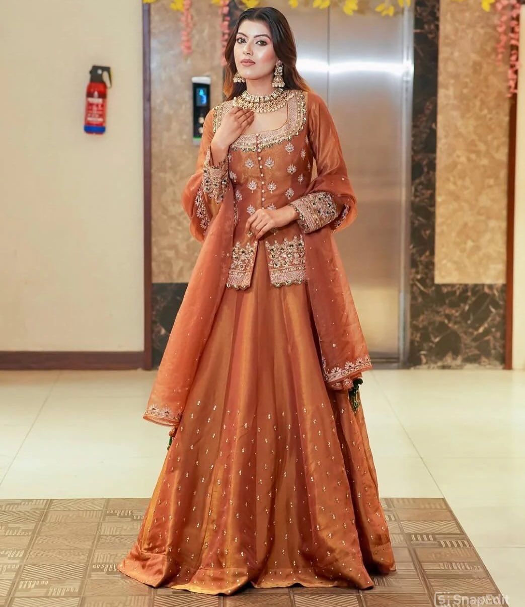 Luxurious Ethnic Lengha Suit Set with Exquisite Embroidery Work