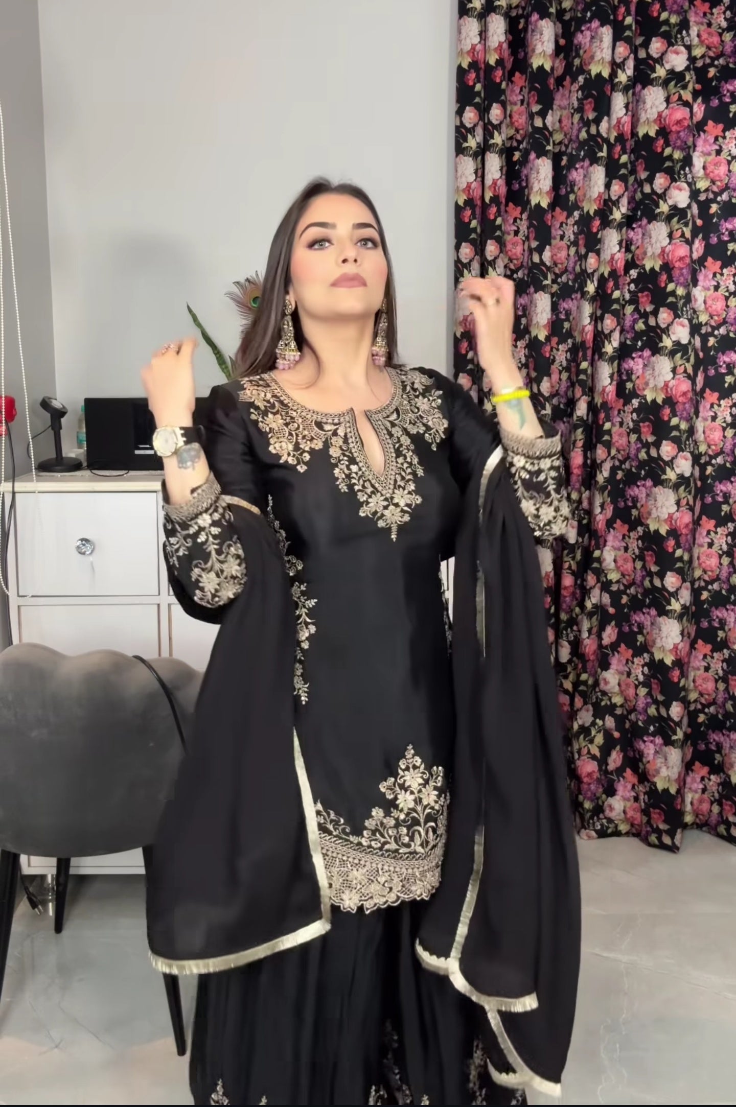 Launching new designer party wear top and Sharara and plazzo and dupata
