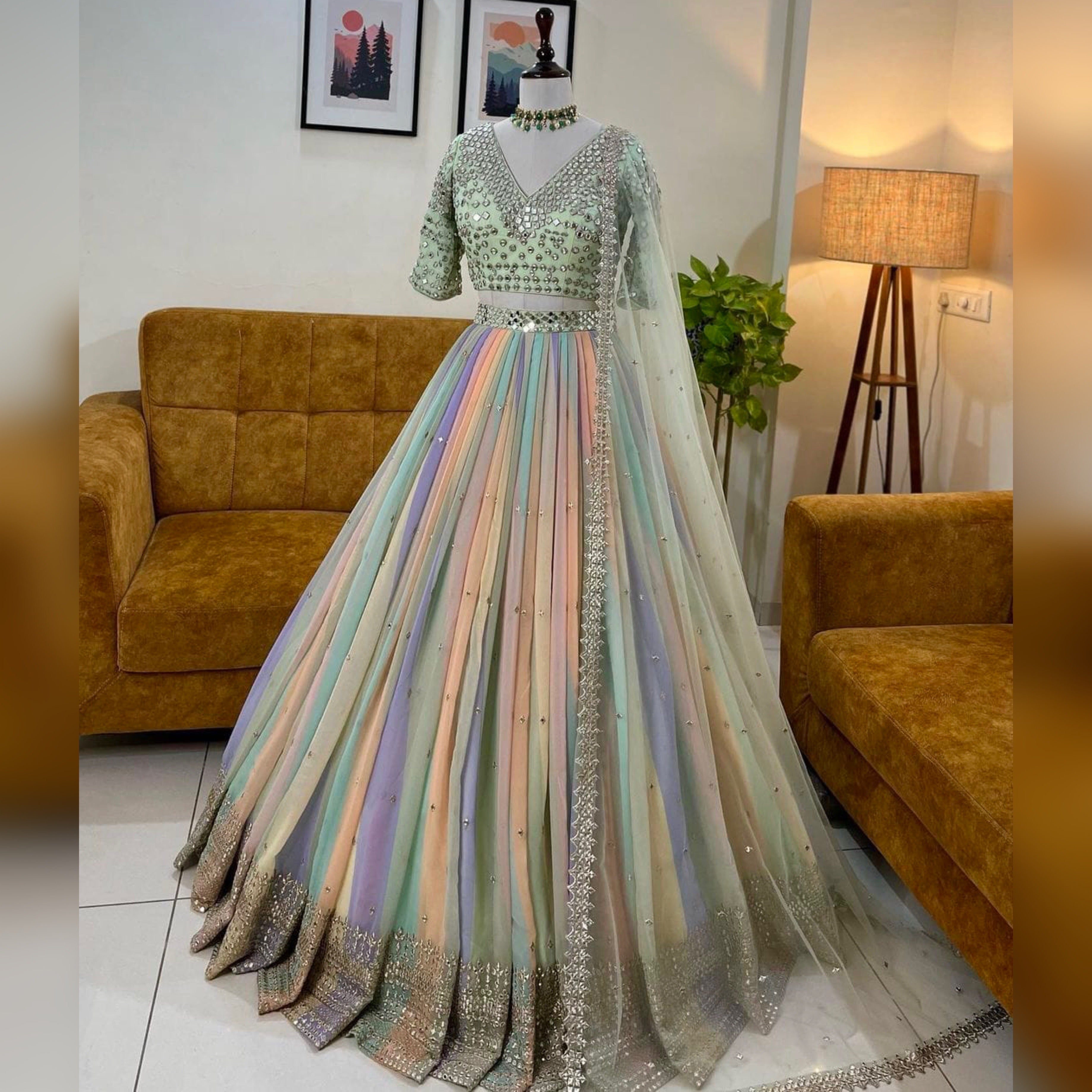 Lehenga choli Multi colour digital print
