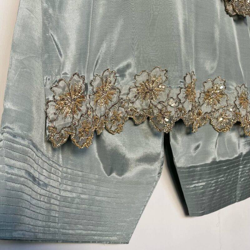 Launching new designer party wear look top with farshi salwar