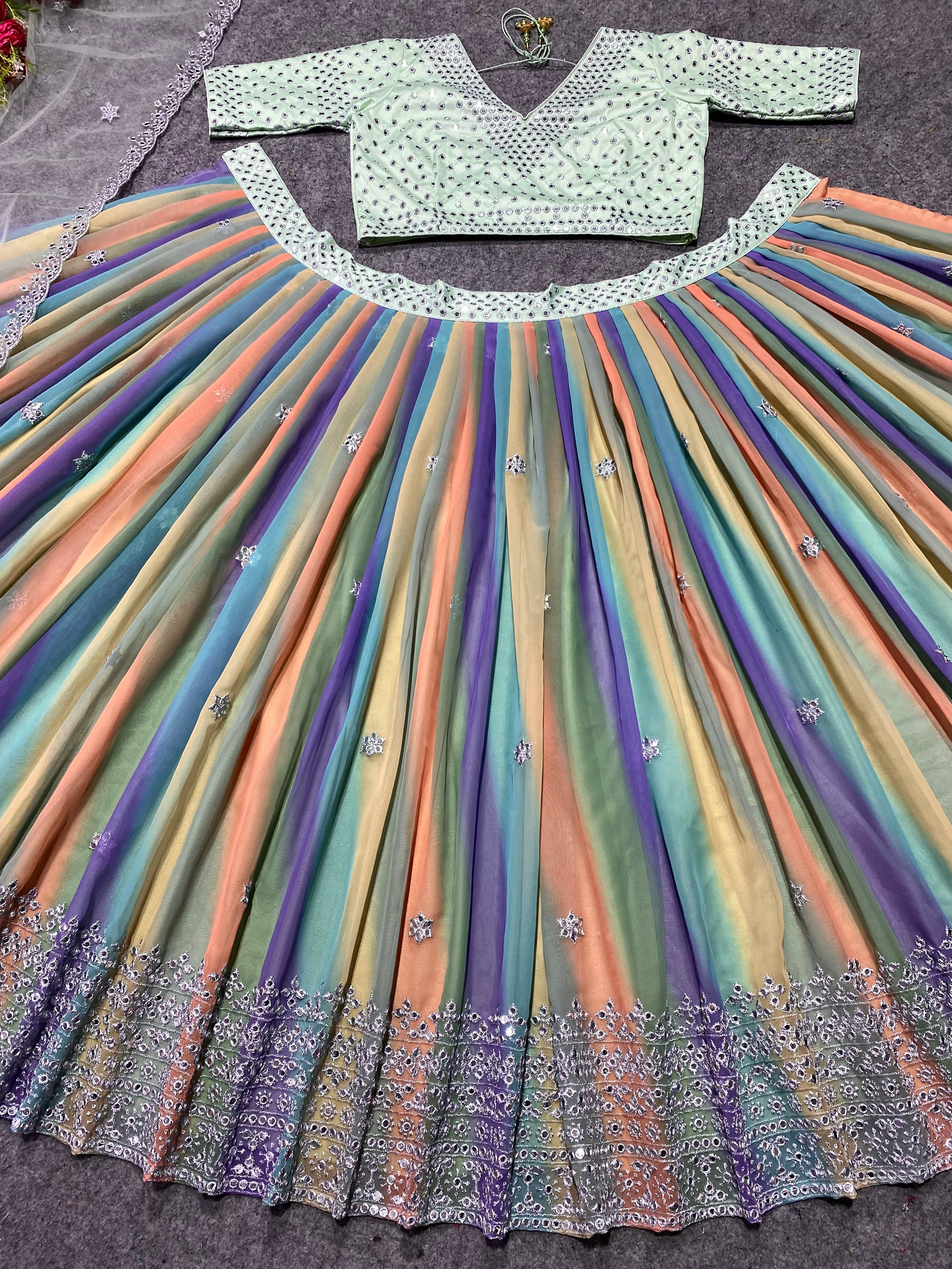 Lehenga choli Multi colour digital print
