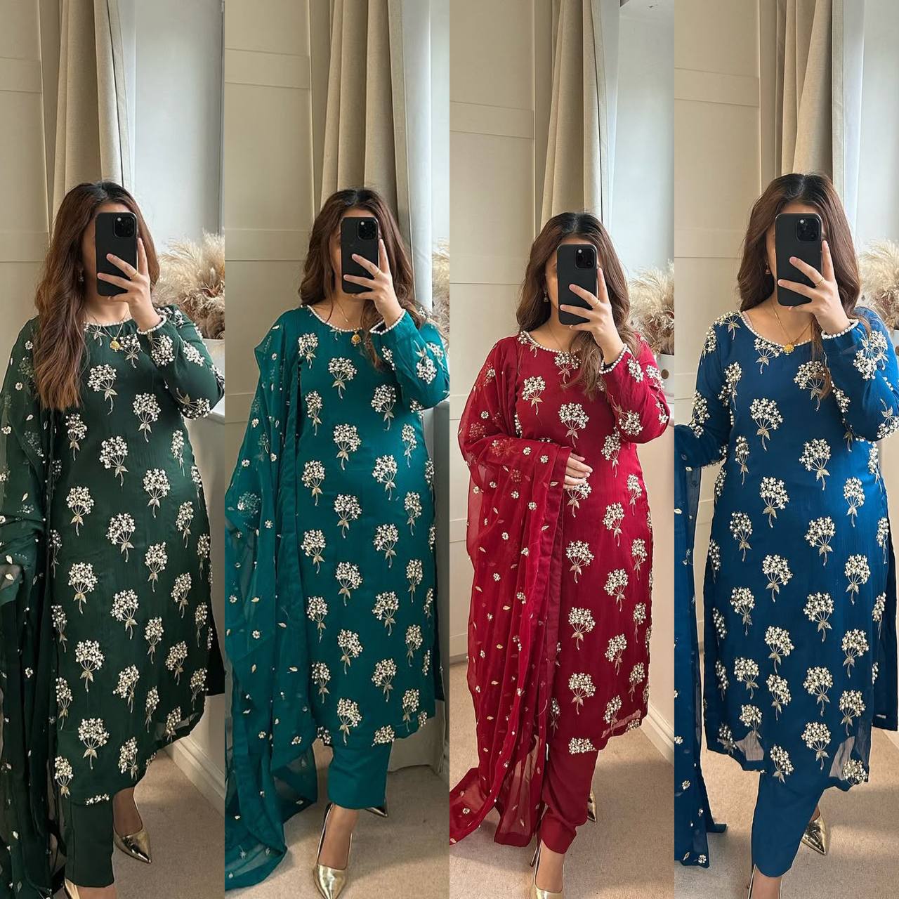 💕*Presenting New Designer Long Top , Pant and Dupptta In Fancy Style*👌💕
