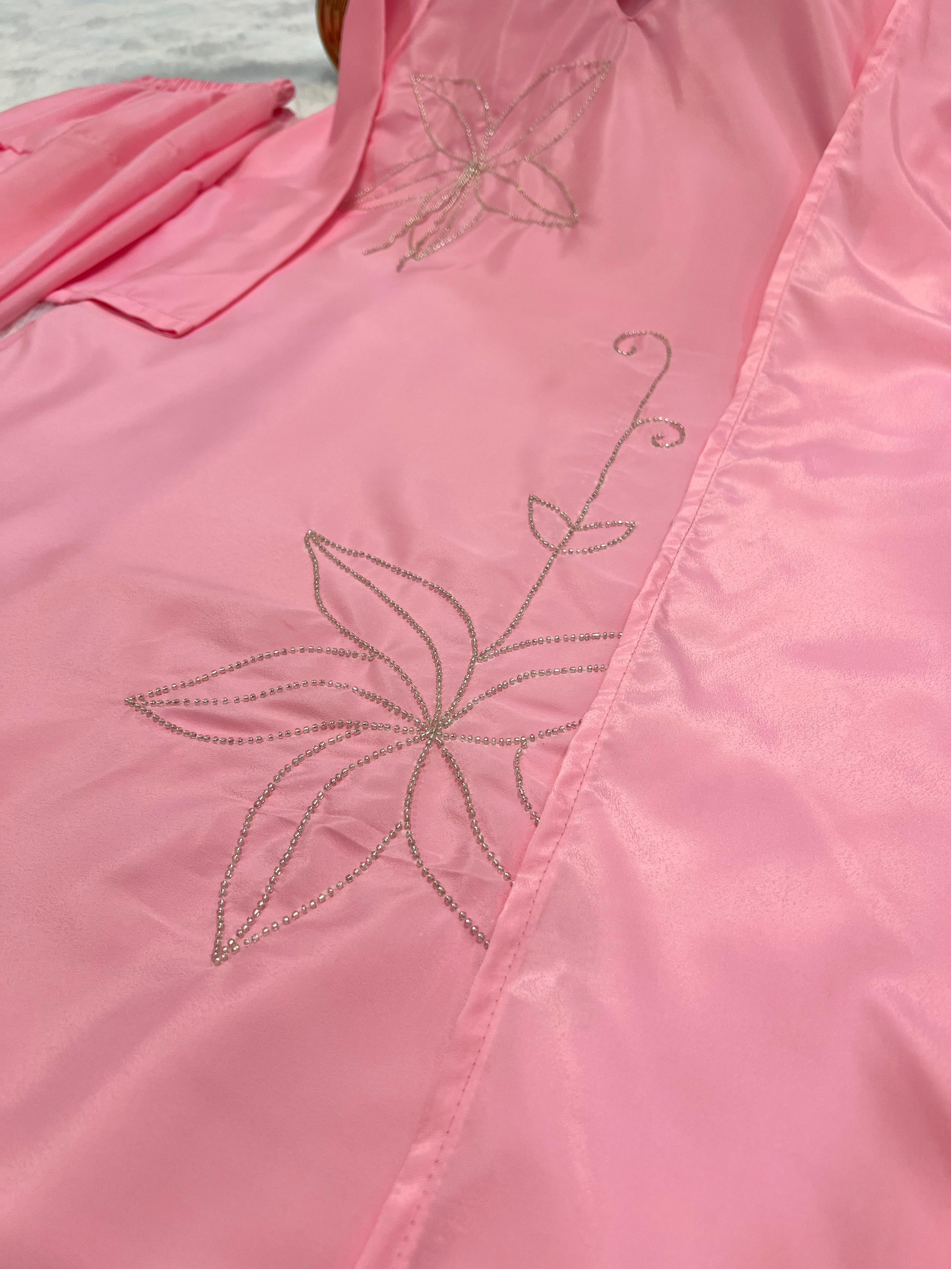 Blush Pink Farshi Shalwar Set with Handcrafted Khatli Work