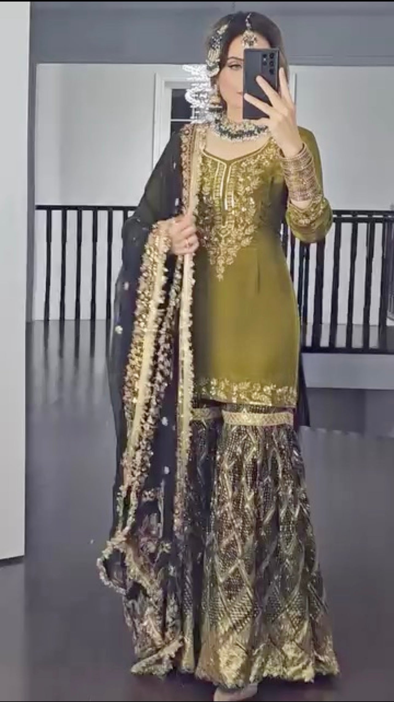 Pure Heavy Chinnon Silk With Heavy Embroidery Work