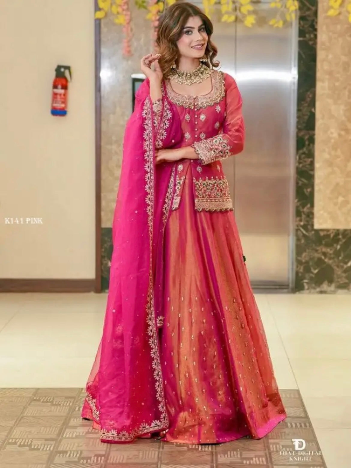 Luxurious Ethnic Sharara Suit Set with Exquisite Embroidery Work