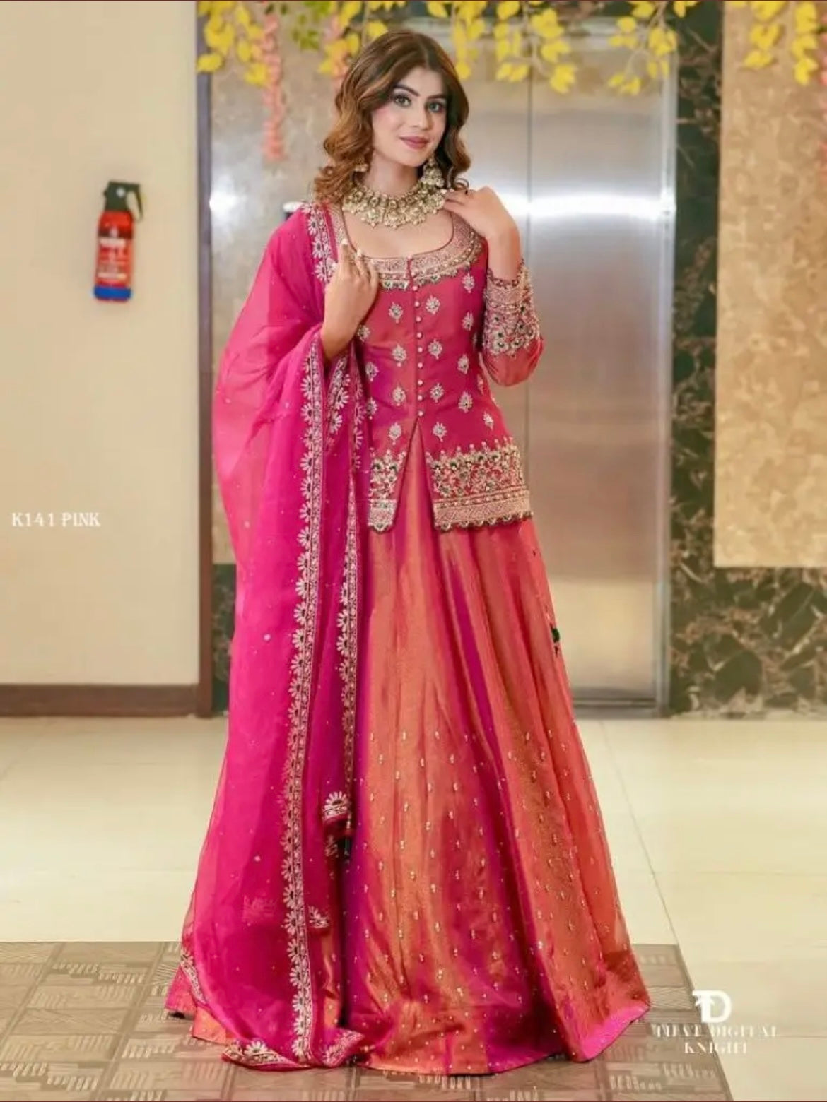 Luxurious Ethnic Sharara Suit Set with Exquisite Embroidery Work