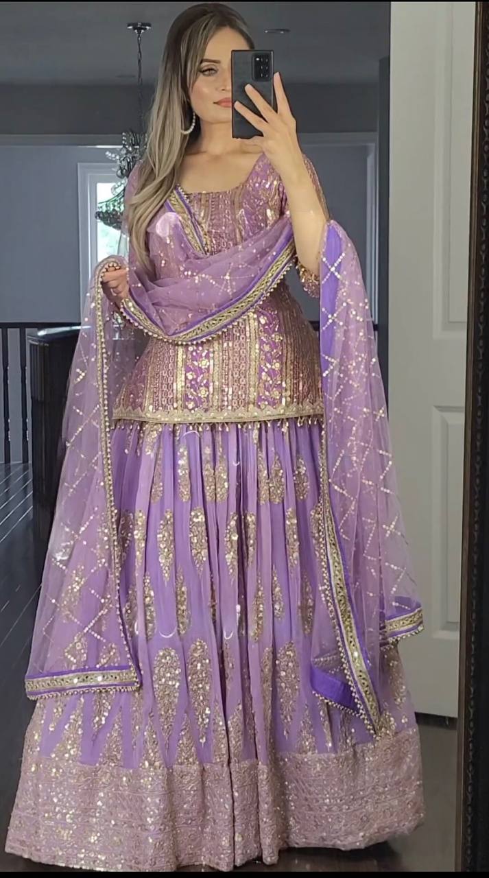 New Designer Party Wear Look Top ,Lehenga Salwar And Dupatta MF-307