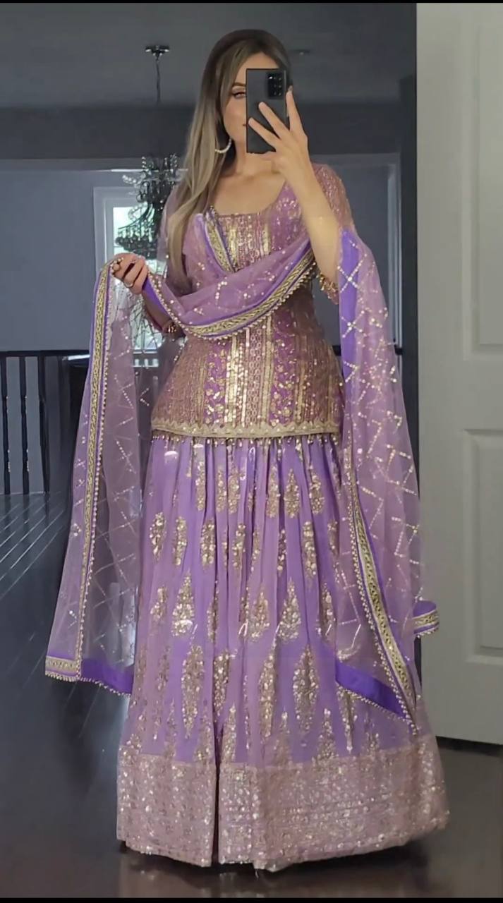 New Designer Party Wear Look Top ,Lehenga Salwar And Dupatta MF-307