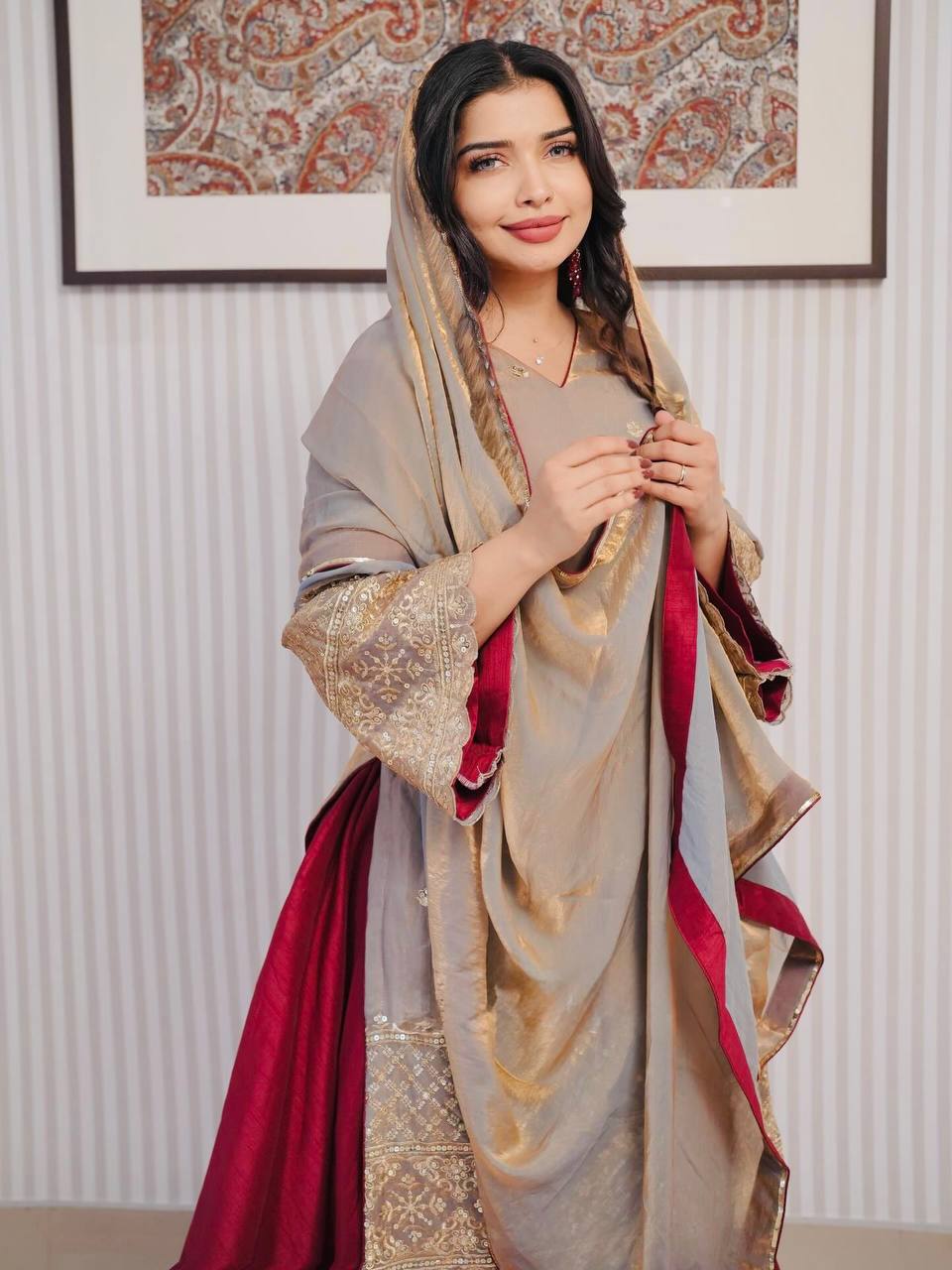 Embroidered Kurti with Lehenga & Dupatta