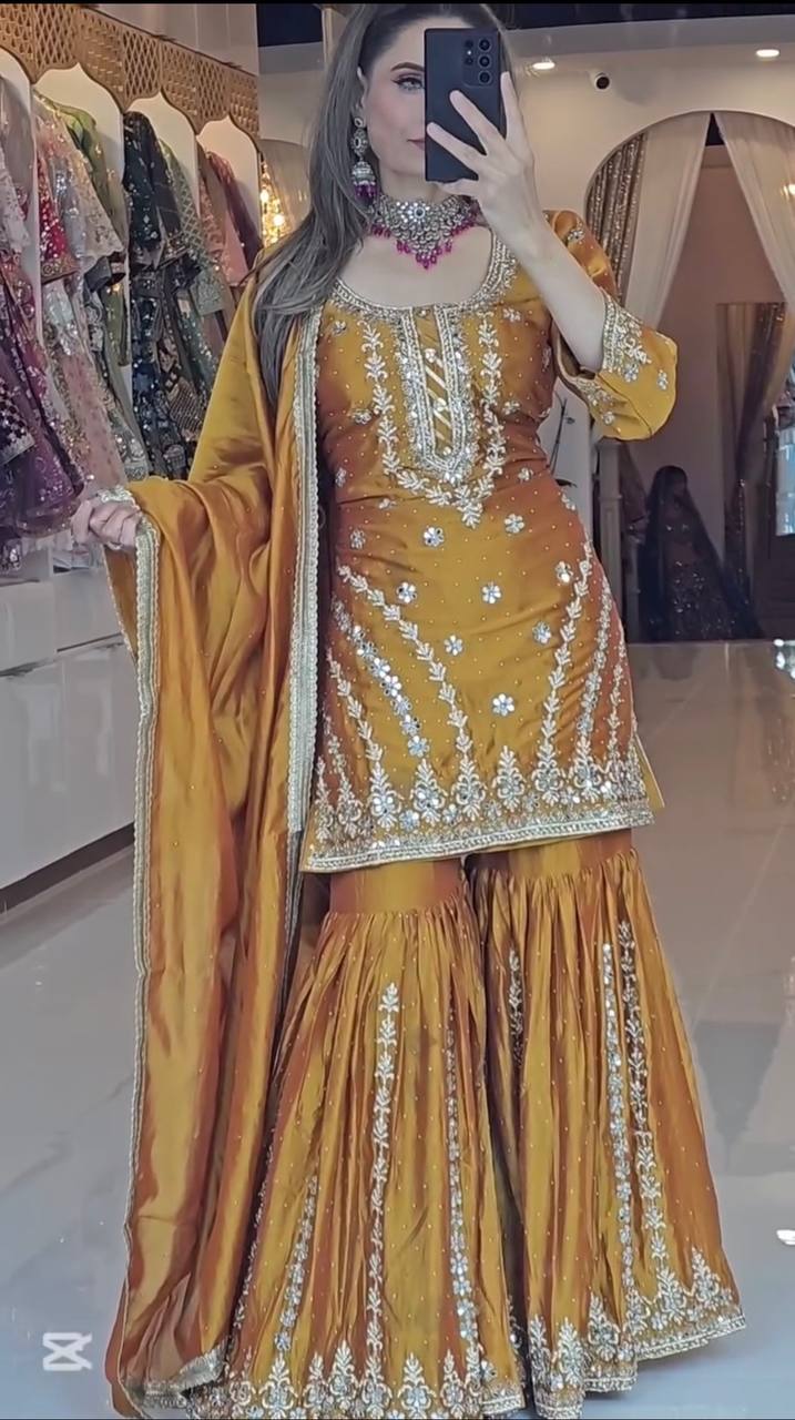 Presenting New Designer Party Wear Look Top-Plazzo and Dupatta