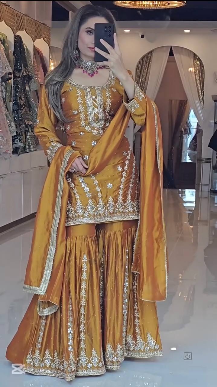Presenting New Designer Party Wear Look Top-Plazzo and Dupatta